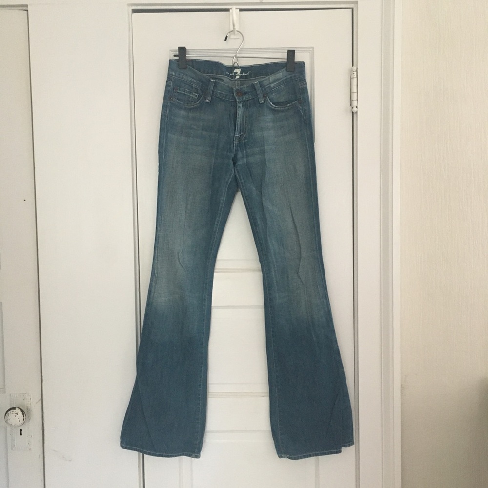 7 for all Mankind Stonewashed Flare Jeans